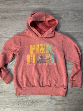 Pink Floyd Girls Pink Hoodie Sweatshirt Size Large 10/12